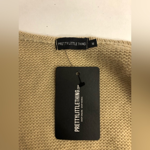 NWT PRETTY LITTLE THINGS KNITTED WRAP LIGHT SWEATER IN SIZE m - Picture 6 of 6